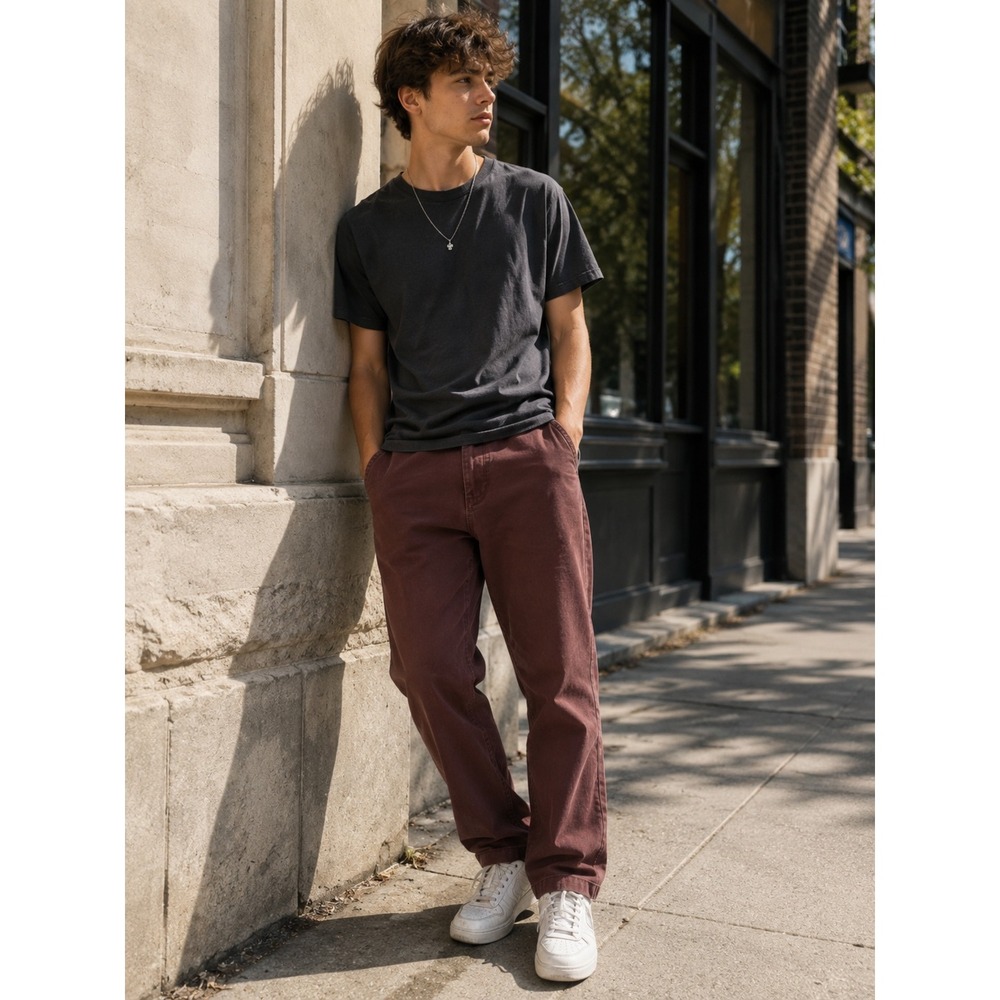 J Crew Burgundy The Sutton Colored Jeans 30x30 Mens